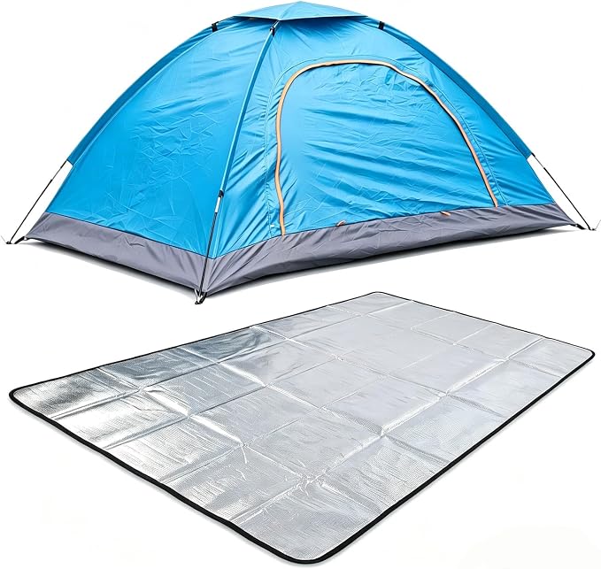 Blue Tent | Aluminum foil mat