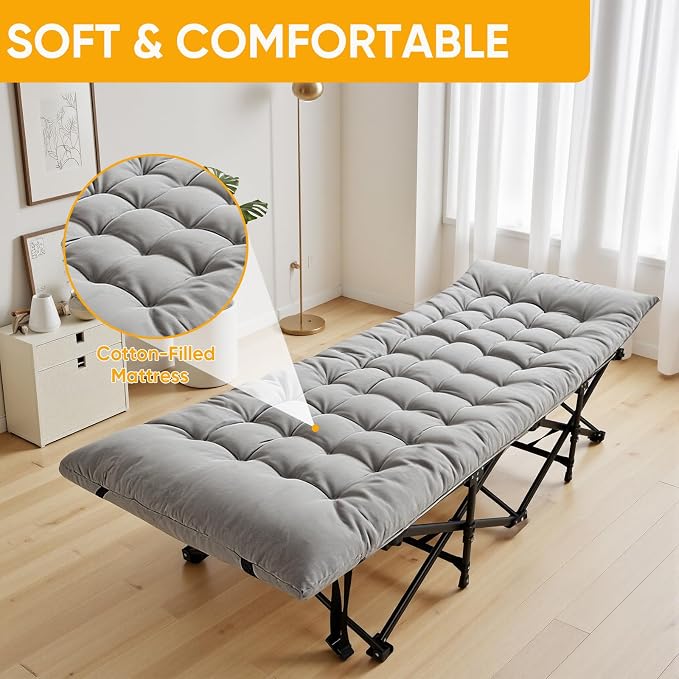 Grey With Thick Mattress