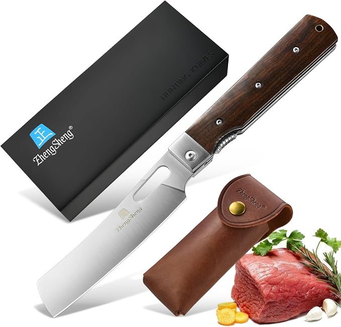 #5 Natural wooden Handle - Leather Pouch
