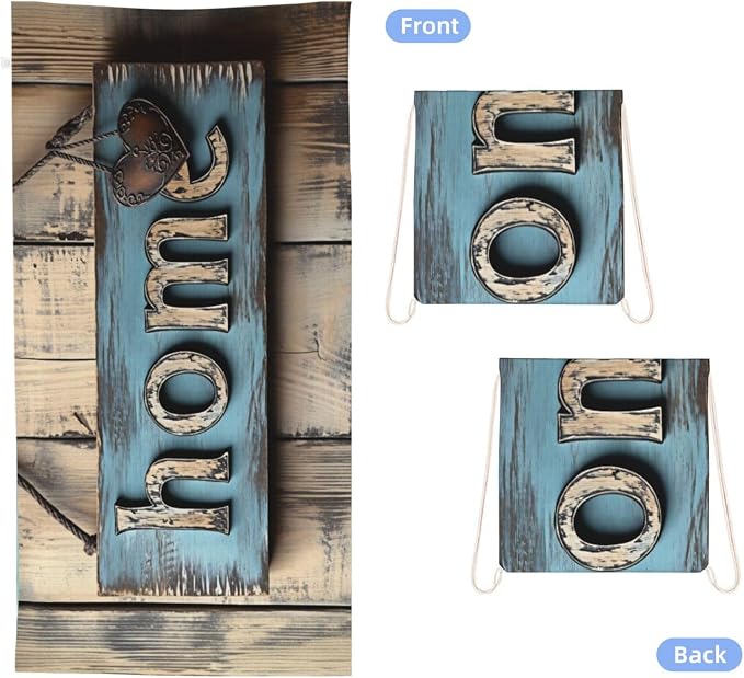 Wood Grain Heart With Letter