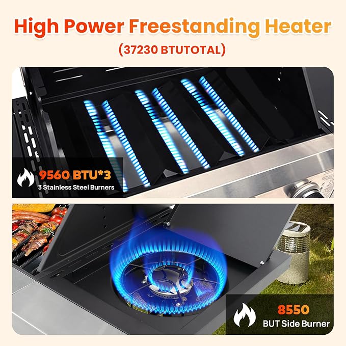 3-Burner, 37230 BTU