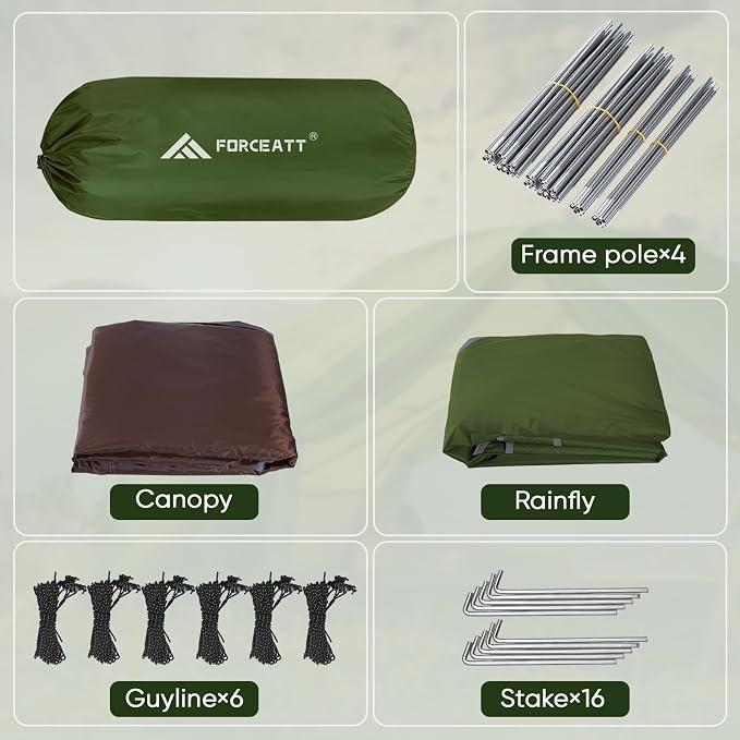 4 person- Dark green