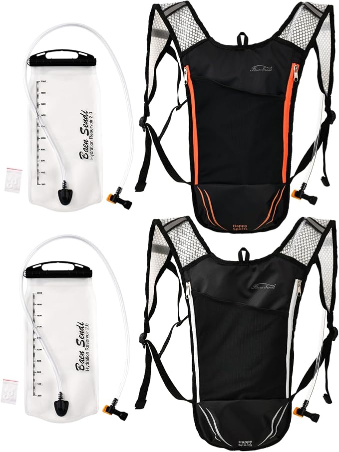(2 pack)Orange+Grey(2 backpacks and 2 water bladder)
