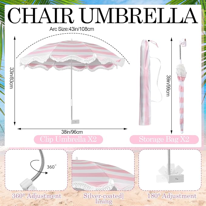 Pink Striped Tassel