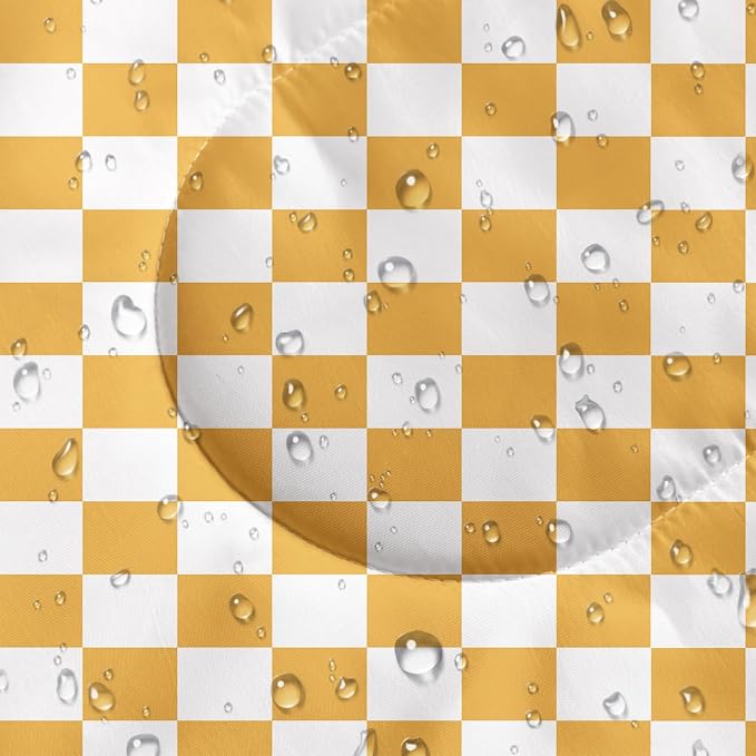 Orange and White Check