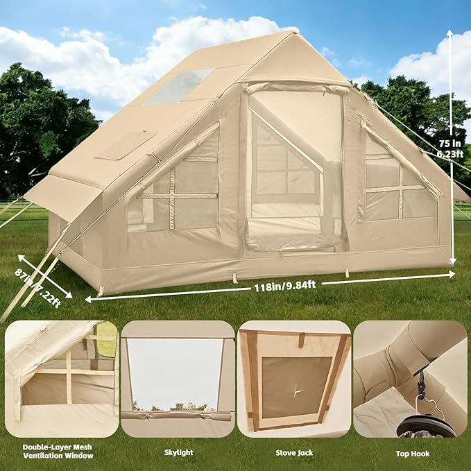 New Update 4-6 Person Skylight and Stove Jack/Beige