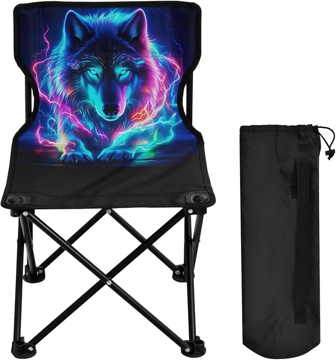 Purple Blue Galaxy Wolf