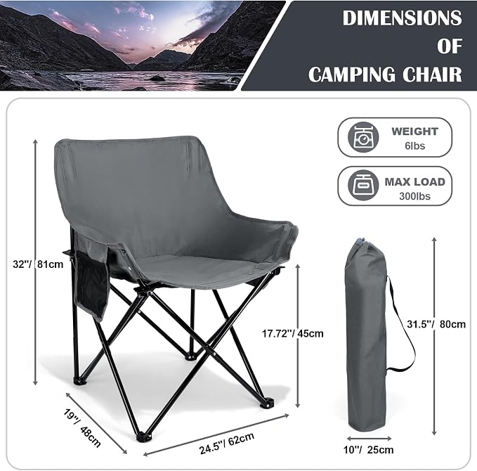 Grey 2 Set Moon Lawn Chair