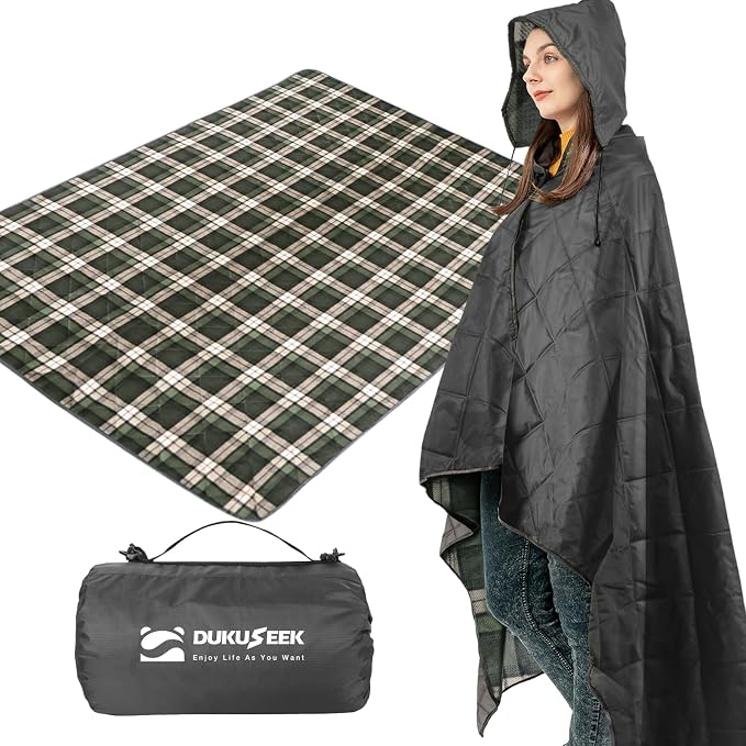Black Outer With Blue Plaid Fleece