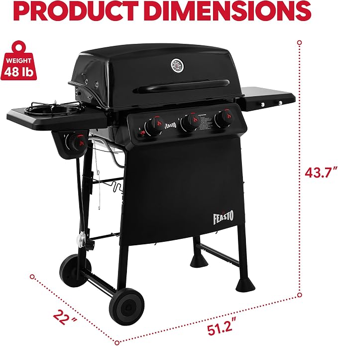3 Burner in Black