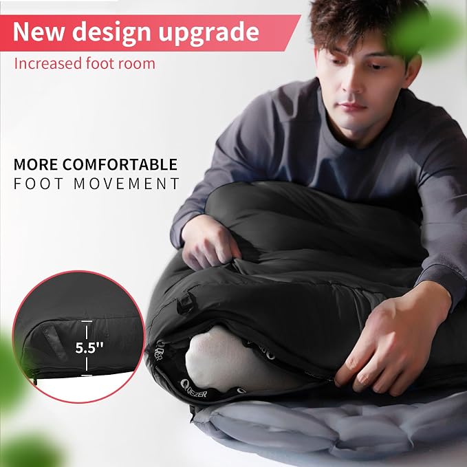 1500g Down Filling-Black-Right Zip
