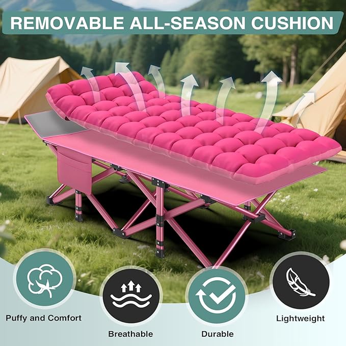 Pink Cot + Pink Mattress