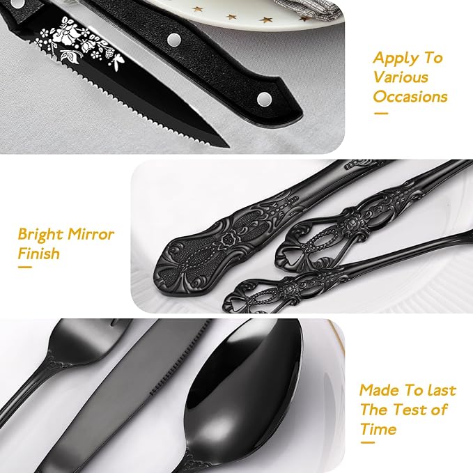 HT-48/Steak Knives-Black