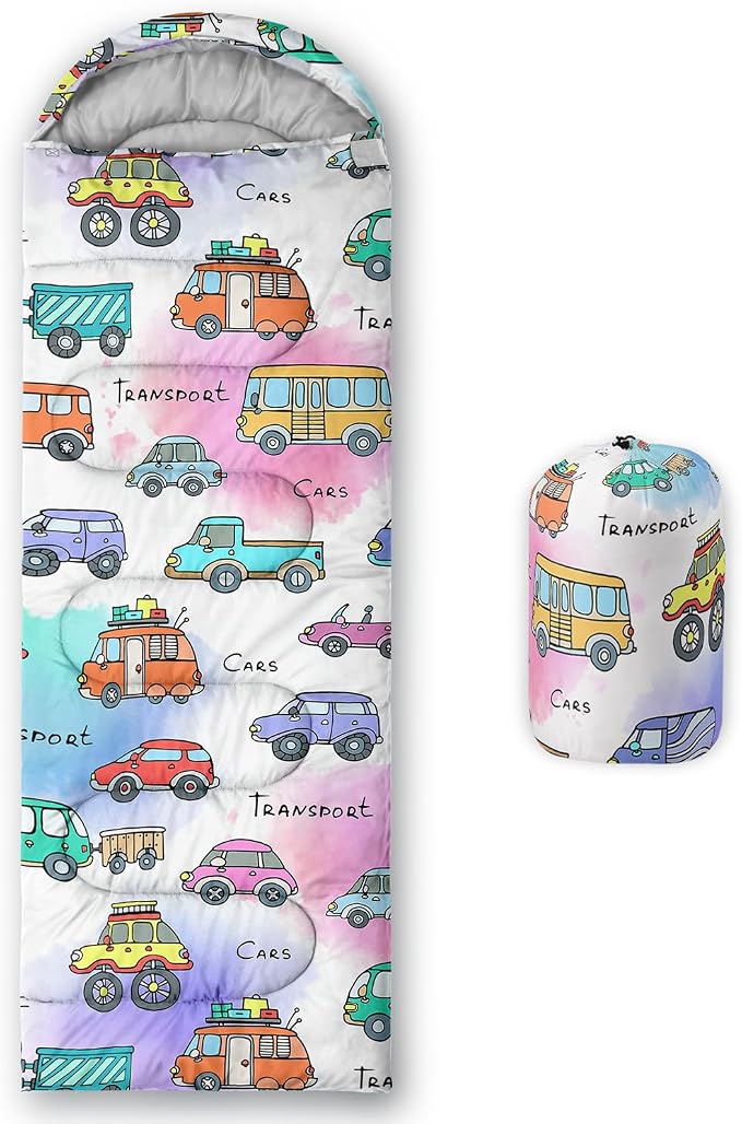 Colorful Tie Dye Cartoon Car