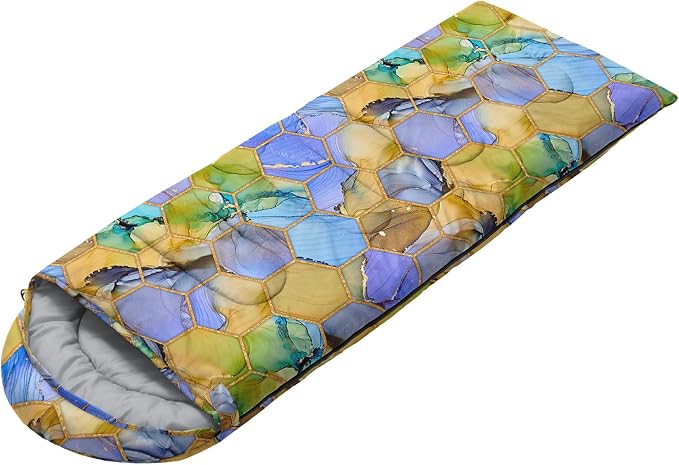 Purple Yellow Geometric Marble