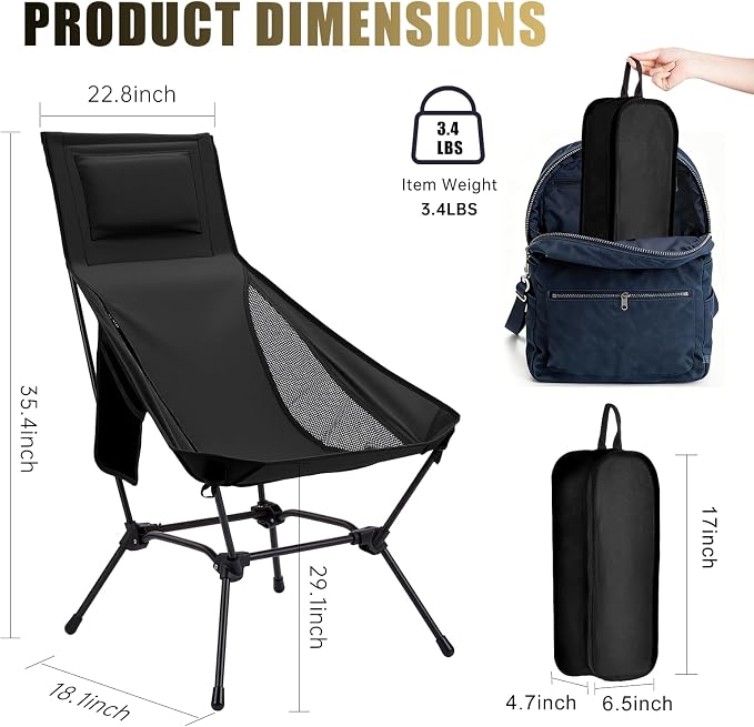 Black - High Back