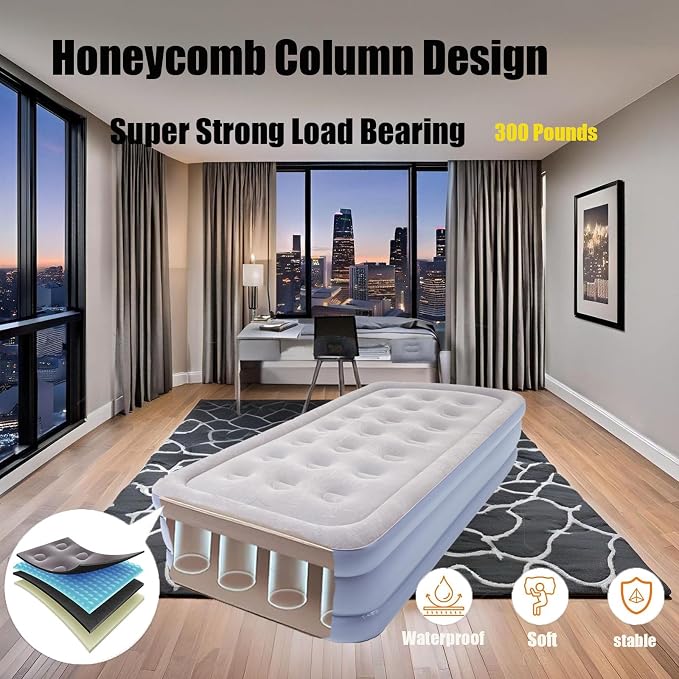 High Bed Twin Gray