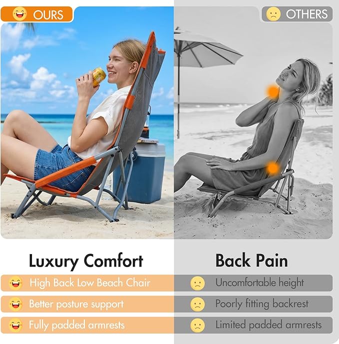 2 Pack-high Back-orange