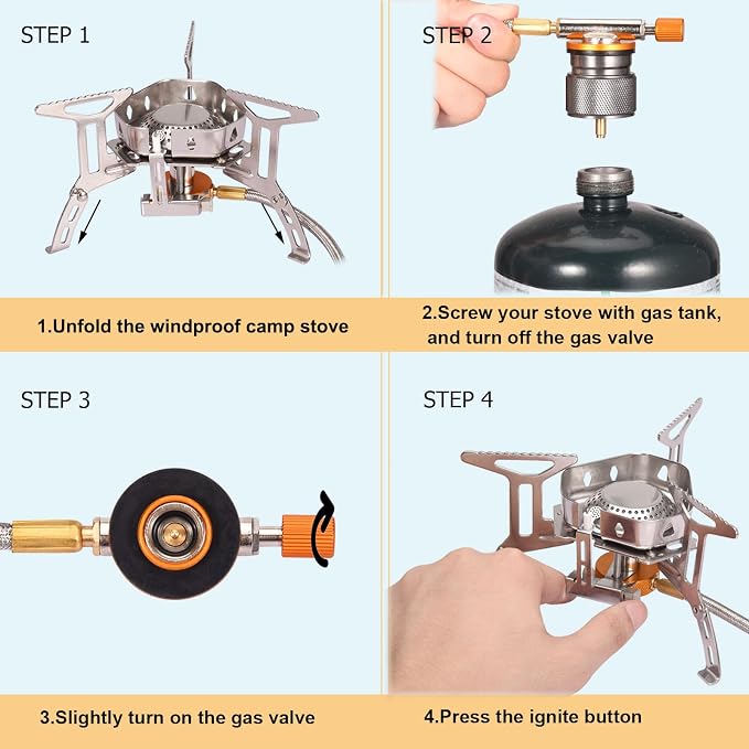 Backpacking Stove with Adapter