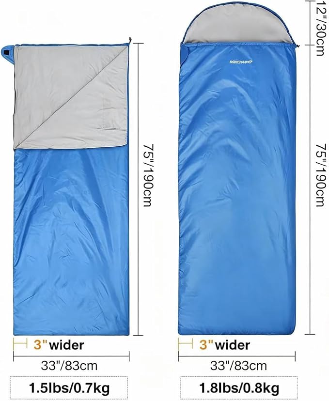 Cot With 2 Pcs Blue Ultra Light Sleeping Bags