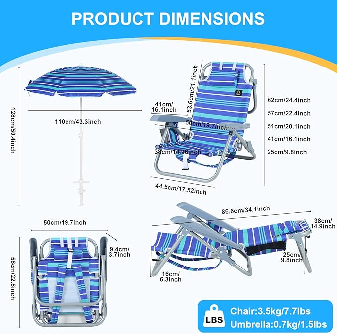 2-pack Stripe Blue