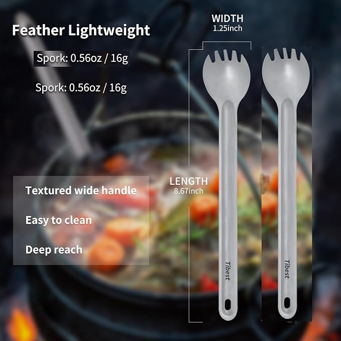 Titanium Long Sporks
