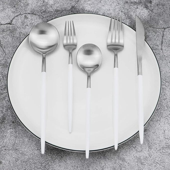 White Handle Silver