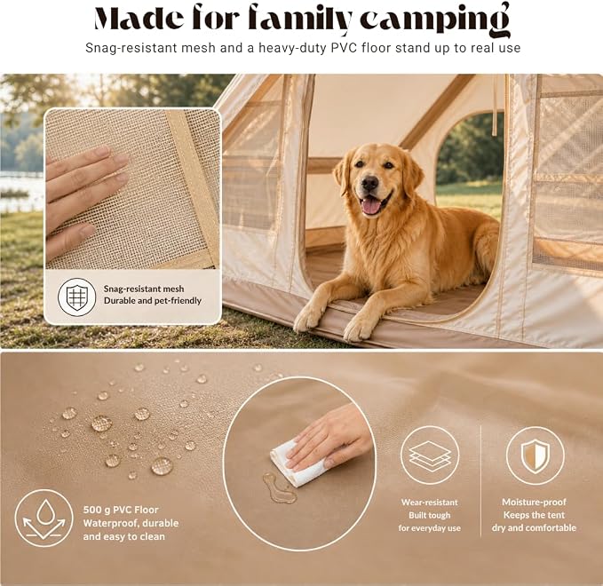 4 Person Tent / 9.8ft X 6.9ft X 6.4ft
