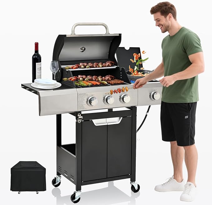 3-Burner, 40500 BTU + Cover