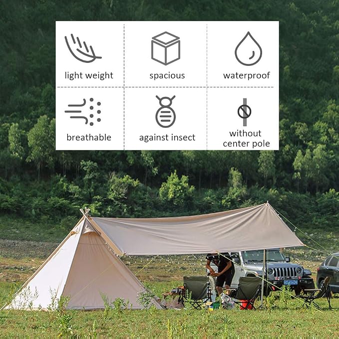 Tent and awning