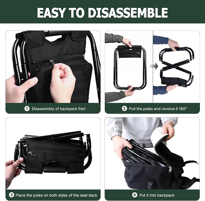 2 Stools and 1 Bag-black