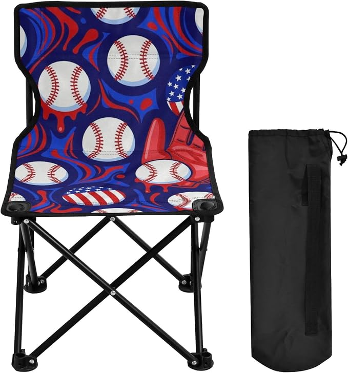 Patriotic Baseball With Swirl