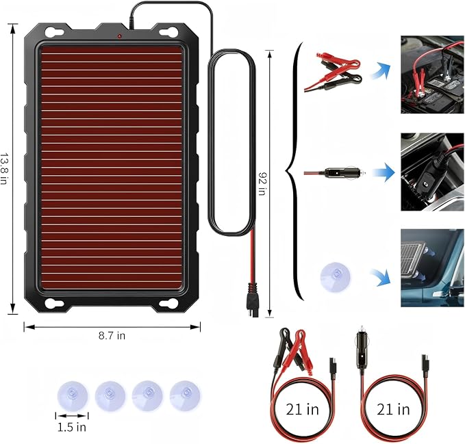 Solar Powered Battery Chargers 3.3w