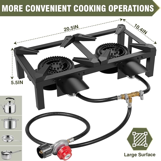 20'' double burner