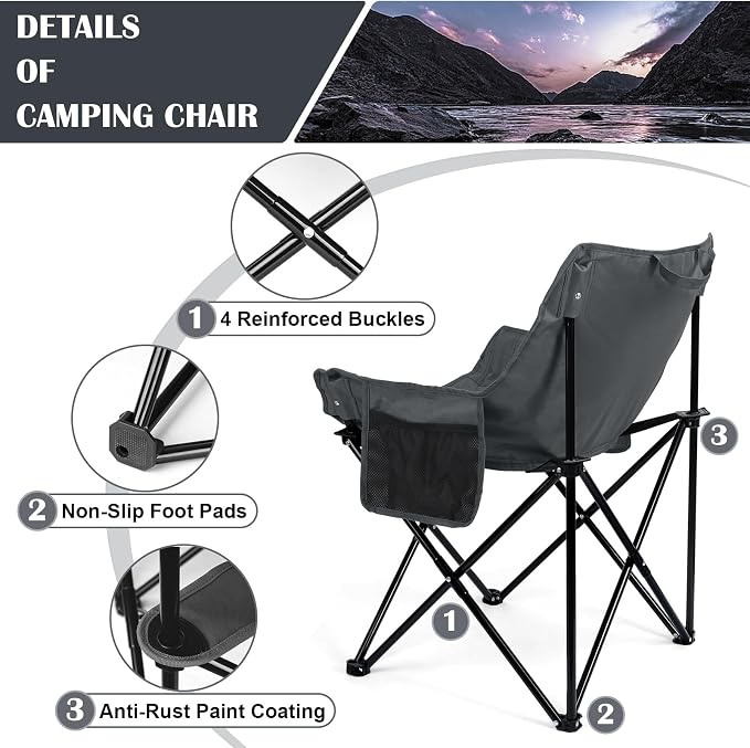 Grey 2 Set Moon Lawn Chair