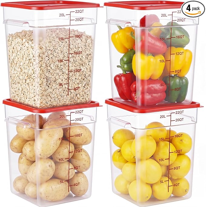 22.0 Qt-Red Lids