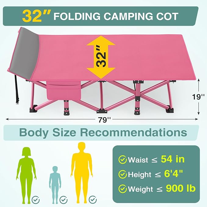 Pink Cot + Pink Mattress