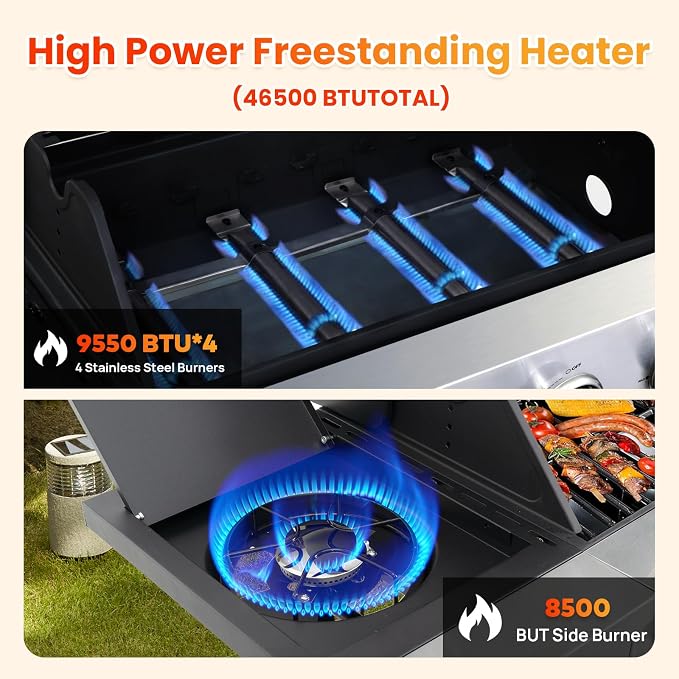 4-Burner, 46500 BTU