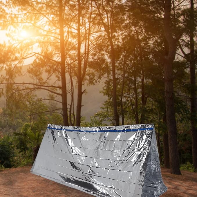 Silver tent + outer bag + bracelet