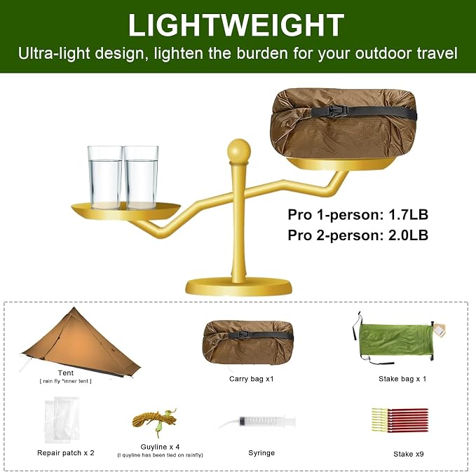 Khaki-Pro 1-person 3-Season