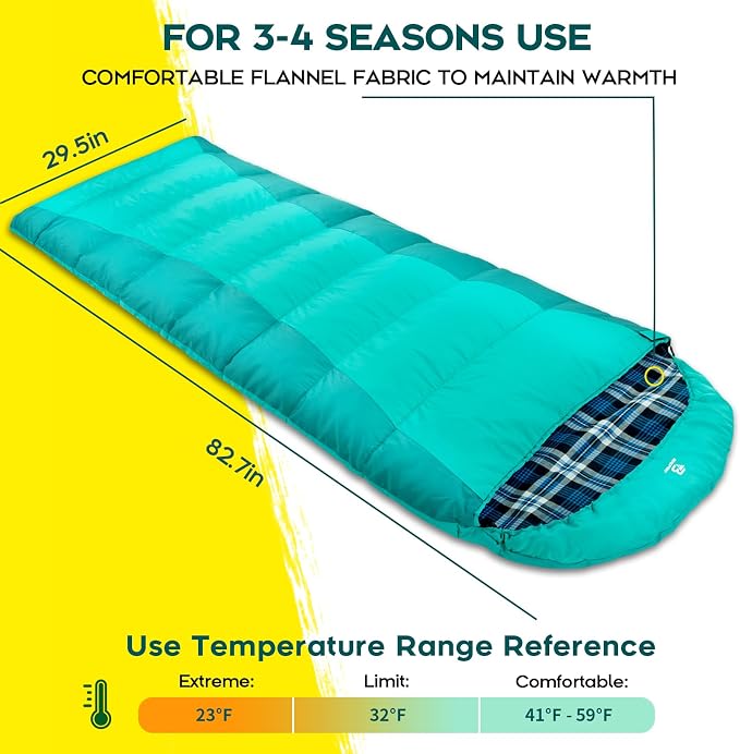 Flannel Lined Blue&Green(-5℃)