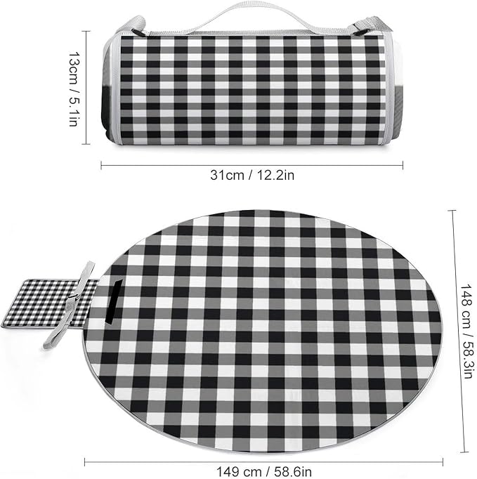 Modern Black White Buffalo Checks