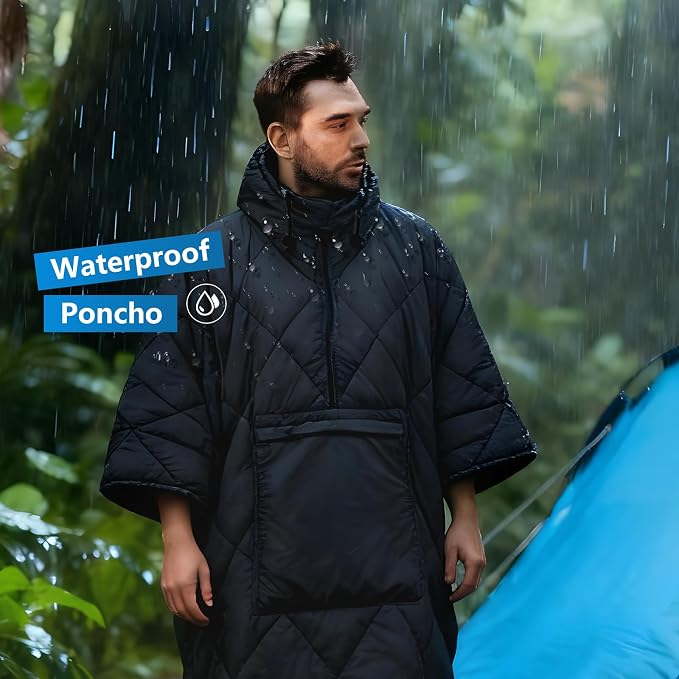Black Blanket Poncho