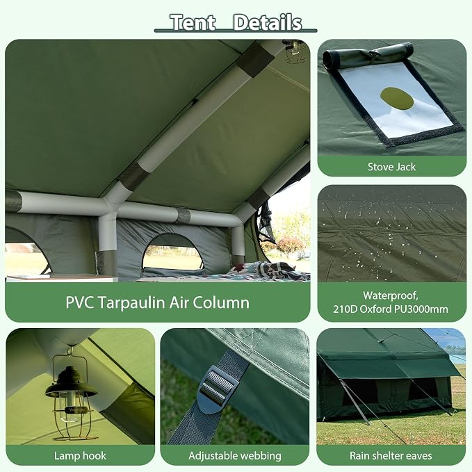 9.84ft*13.12ft*6.56ft (6-8 person)(Green)