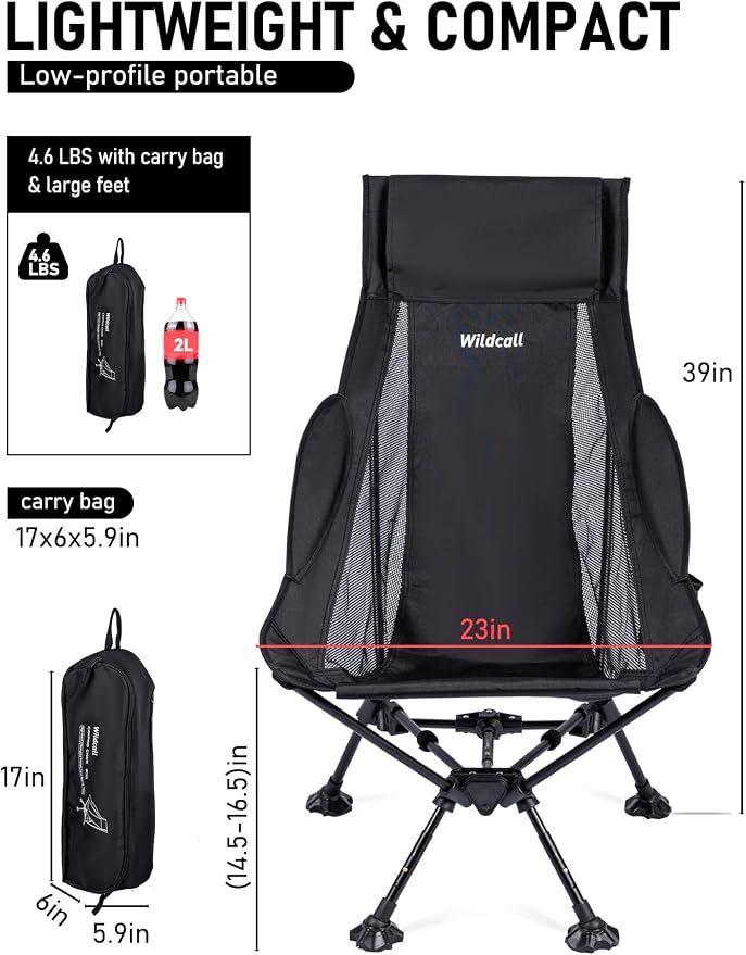 2 X Black High Back