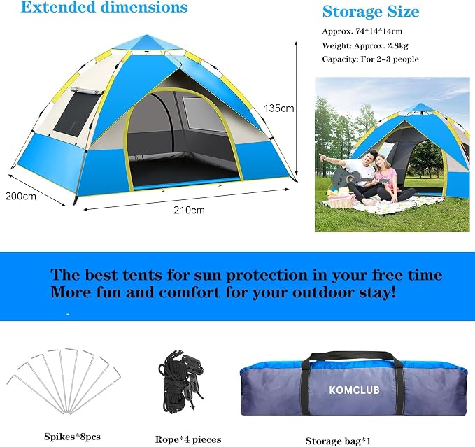 Blue with doors and windows 3-4person