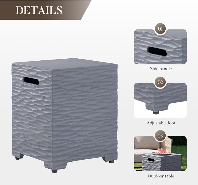 Dark Grey - Ripple With Tank Cover