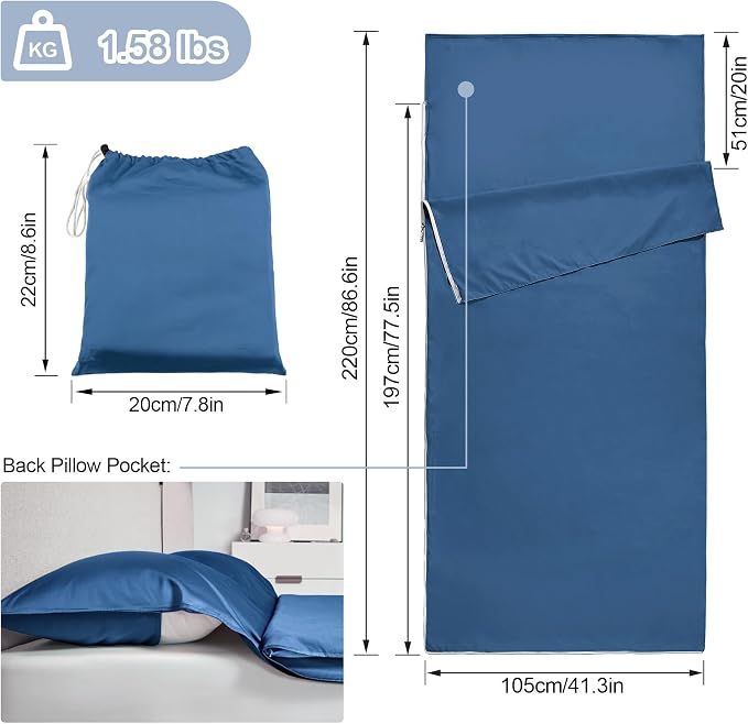 Blue with Zipper