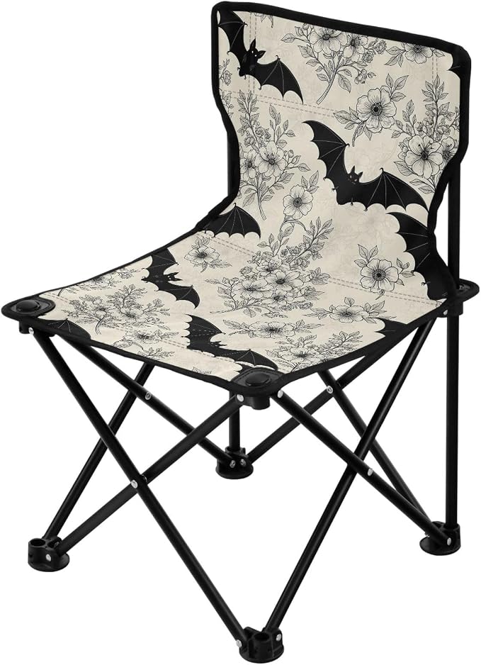 Gothic Goth Bat Floral