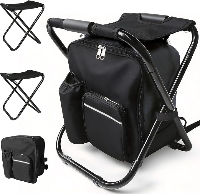 2 Stools and 1 Bag-black